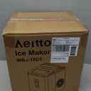 Aeitto Ice Makers Countertop, 9 Ice Cubes Release in 6 Mins, 26Lbs/24H, 2 Sizes of Bullet Ice Machine,Self-Cleaning Portable Ice Maker with Ice Scoop and Basket for Home Kitchen Office RV Bar, Black
