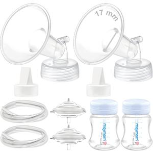 Maymom Pump Parts Compatible with Spectra S2 S1 Replacement Pump Kit, 17mm Flange Valve Tube Bottle Backflow Protector, Not Original Spectra Replacement Pump Parts S2 S1 Accessories