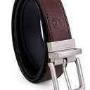Timberland Men's Classic Leather Reversible Belt, Brown/Black, 50