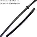 Japanese Katana Sword - Polypropylene Black Blade with Saya, Samurai Training Sword for Cosplay, 40.1 inches