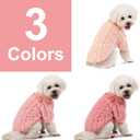 3 x Dog Sweater, 3 Pack Dog Sweaters for Small Dogs or Cats, Girl or Boy, Warm Dog Clothes Shirt Coat for Winter Christmas (Peach, Dark Pink, Light Purple, XX-Small)