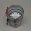 4 Inch HVAC Duct Backdraft Damper, Galvanized Iron Manual Volume Damper with Sleeve, Adjustable Airflow Control for Range Hoods, Fans, Pellet Stove Pipes, Dryer Vents (1 Pc)