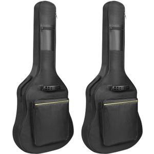 2 Pack Guitar Bags, 38 40 41 inch Guitar Gig Bag, Electric Guitar Case, Waterproof Oxford Electric Guitar Gig Bag, Two Pockets, for Acoustic Classical Guitar, Ukulele, Bass Guitar