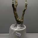 Mkono Fake Plants in Ceramic Pot, 11" Potted Artificial Plants for Home Decor Indoor Faux Green Leaf Plant with Modern White Planter for Desk Shelf Office Room Decoration (Pothos) (Small)