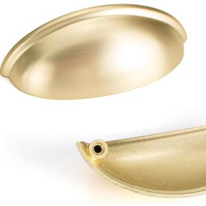 Liron Hardware 10 Pack Cup Pull Cabinet Handles 3 Inch Cupboard Kitchen Handle Drawers Pulls Gold