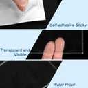 uxcell 45 Pcs Self Adhesive Index Card Pockets with Top Open, 3.5" x 5.1" Clear Plastic Labels Holders Card Holder for Libraries Organizing and Protecting Index Cards, Transparent