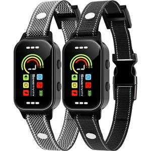 Bark Collar 2 Pack,Bark Collar for Large Medium Small Dogs 8-120lbs,Rechargeable Anti Bark Training Collar with 7 Adjustable Sensitivity, Barking Collar with Beep Vibration