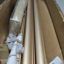 Double Curtain Rods for Windows, Heavy Duty Dual Rod Wall Mount Track Slilent Aluminum Alloy Brackets with Decorative Round Finials Rail for Bedroom/Living Room/Window/Hotel (Golden,2.6m(8.5ft))