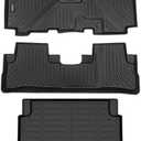 ANBINGO Floor Mats & Cargo Liner for 2007 2008 2009 2010 2011 CR-V, Waterproof Car Mats All Weather Guard TPE Floor Liners Front & Rear Row & Trunk Mats, CRV Full Set - Black