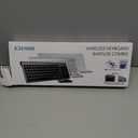 Wireless Keyboard and Mouse Ultra Slim Combo, TopMate 2.4G Silent Compact USB 2400DPI Mouse and Scissor Switch Keyboard Set with Cover, Batteries Included, for PC/Laptop/Windows/Mac - White