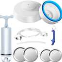 Mason Jar Vacuum Sealer Kit with Accessory Hose for Wide and Regular Mouth Jars, Manual Portable Vacuum Pump and Lid Opener