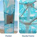 AMMSUN Beach Cabana, 6.5'6.5' Beach Canopy, Easy Set up and Take Down, Cabana Tent with Sand Pockets, Instant Sun Shade with Side Wall, Tropical Aqua