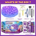 PIBEX Ocean Fossil Dig Kit, Dig up 20+ Real Shells & Seasnails, STEM Educational Activity Set Sea Creatures Excavation Toy for Kids, Marine Biology Geology Science Kit, Gift for Boys and Girls Age 6+