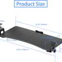 suptek Keyboard Tray Under Desk Pull Out with C Clamp Mount, Computer Keyboard & Mouse Tray, 25.6 (30 Including Clamps) x 11.8 inch Slide-Out Platform Computer Drawer for Typing, Black, DSF1