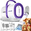 oneisall Dog Grooming Vacuum, Pet Grooming Vacuum with Clipper Nail Grinder, 1.5L Dust Cup Dog deshedding Vacuum Brush with 7 Pet Grooming Tools for Shedding Pet Hair, Home Cleaning (Purple)