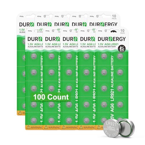DURNERGY SR920SW Watch Battery 90 Pack, LR920 LR921 370/371 Watch Battery, Pilas AG6 Coin Batteries 371, Alkaline Button Cell Batteries