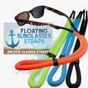 Floating Sunglasses Straps for Water – 4 Pack Buoyant Glasses Retainer for Men Women – Adjustable Floatable Eyewear Lanyard for Boating Kayaking Fishing Paddleboarding Beach Lake Pool