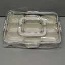 Divided Veggie Tray with Lid and Handle 9 Compartment Serving Tray with Dividers Portable Travel Snack Containers Stackable Snackle Box Charcuterie Container for Fruit,Vegetable,Salad (9 Containers)