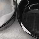 Ceramic Dog Bowl Set of 2 with Anti-Skid Base - 6.5" Wide x 2.5" Tall Ceramic Dog Bowls Medium Sized Dogs - 3.8 Cup Capacity Food and Water Bowls for Dogs - Rubber Bottom Pet Bowl Set of 2 Medium Size (Black)