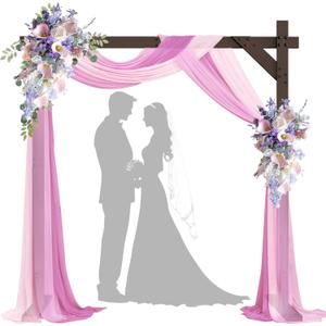 Wooden Wedding Arch 7.48FT Square Wood Backdrop Stand for Ceremony & Events, Sturdy Wooden Arbor for Wedding Decorations, Indoor & Outdoor Garden Arch Frame