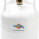 FLAME KING YSN5LB 5 Pound Propane Tank Cylinder, Great For Portable Grills, Fire Pits, Heaters And Overlanding, White