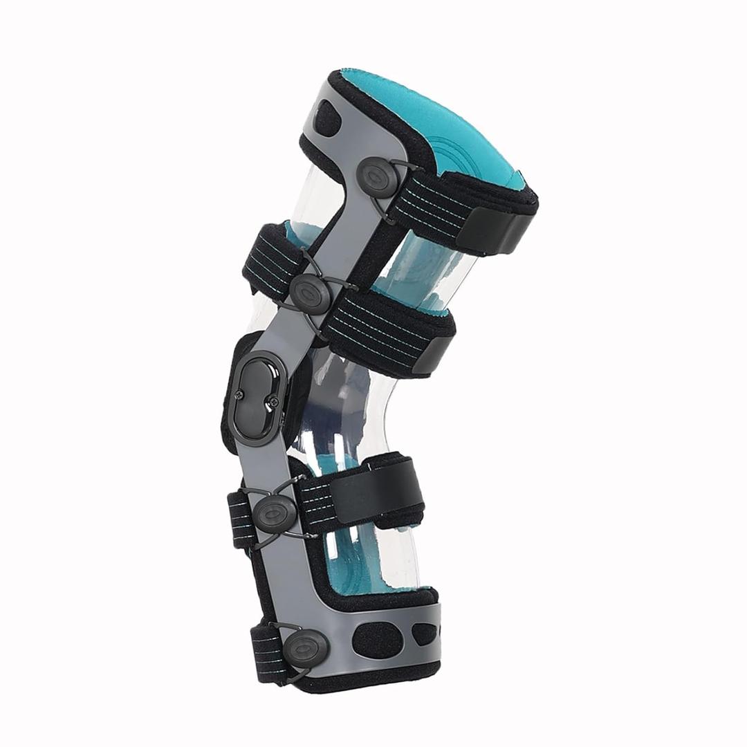ACL Knee Brace, Functional Knee Support for PCL, MCL, Ligament Sports Injuries, Meniscus Tear, Relief from Knee Joint Pain with Side Stabilizers for Men & Women(XL/Left)