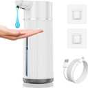 2026 Upgrade Automatic Soap Dispenser Touchless, 14.2oz/420ml Dish Hand Soap Dispenser for Bathroom and Kitchen, 4 Adjustable Volume, USB Rechargeable, Clog-Free, Large Capacity, White