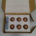 Goo-Ki 1''(25mm) Antique Copper Cabinet Knobs,Retro Zinc Alloy Dress Knobs for Drawer,Cupboard, Wardrobe,6 Pack