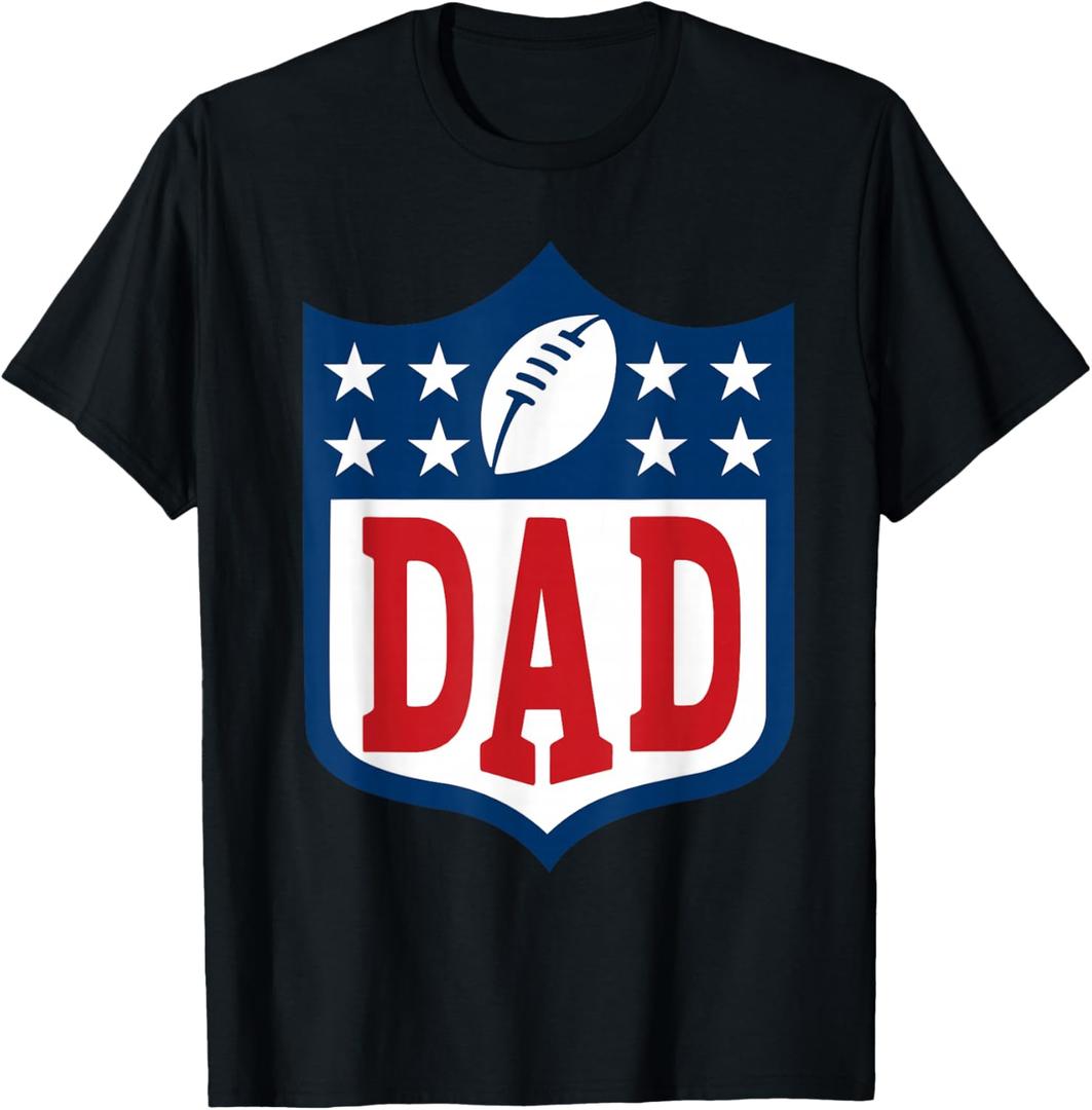 Dad American Football Happy Birthday Family Matching Retro T-Shirt