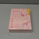 Bikini Trimmer for Women,5-in-1 Electric Razors for Women,Electric Shaver for Women's,IPX7 Waterproof Trimmer for Men Legs,with 5 Replaceable Blade Heads,USB Recharge DockPink