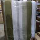 Litanika Olive Green Comforter Set Twin/Twin XL - 2 Pieces Lightweight Olive Green White Colorblock Stripe Fluffy Bedding Comforter Sets, All Season Bed Set