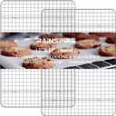 Rainspire Cooling Rack Stainless Steel, Heavy Duty Cooling Racks for Cooking and Baking, Oven Safe Wire Rack for Cooking, Baking Rack for Oven Cooking Fits Half Sheet Cookie Pan, 12" x 17", 2-Pack