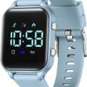 L LAVAREDO Kids Digital Watches for Boys Girls,Waterproof Sport Watch with Pedometer Stopwatch Vibration Alarm for Ages 5-13,No App Fitness Tracker Watch for Kids Teens Birthday Christmas Gifts