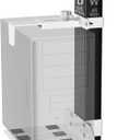 Under Desk PC Mount - No Drilling 50lb Capacity, Computer Holder Under Table, Adjustable Height and Width, Clamp-on Leg PC Mount for Standing Desks(Fits 65mm×45mm Legs only), with Non-Slip Pads, White