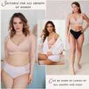 Wireless Bras for Women - Soft No Underwire Comfortable Seamless Bra - Full Coverage Bralettes - Everyday Bra (Pink, XXXL)