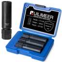 10 Spline Lug Nut Key Set, with CR-MO Thick-Wall Design for Effortless Removal of Aftermarket, Compatible with Bimecc 10 Spline Lug nut Bolts for Cars, Trucks & SUVs