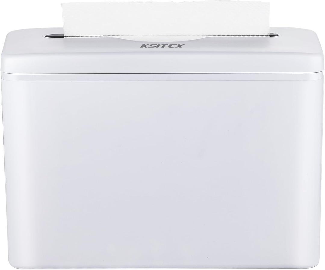 Paper Towel Dispenser Countertop, Multifold Trifold Z-Fold Paper Towel Holder, Hand Towel Dispenser for Kitchen Bathroom Commercial,Single Sheet Dispensing, Non-Slip Base (Ks-5857s-w)