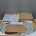 Vessel Sink Bathroom Sinks Tempered Glass Art Basin 20.8"x13.7" Oval Bowl Above Counter with Faucet and Pop-Up Drain Combo, Oval Transparent Countertop Bowl Sink for Lavatory