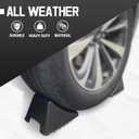 HOXWELL 4 Packs Wheel Chocks for Travel Trailers, Non Slip Black Wheel Chock Stackable, Lightweight Wheel Stoppers for Cars Campers Trucks RVs, 8.1"×6.1"×4.5", Black