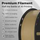3D Printer Filament 1.75mm Wood PLA+ Filament Accuracy +/- 0.02mm, 1kg Spool (2.2lbs), Tangle-Free, Clog-Free,High Compatibility Easy Printing,Fit Most FDM 3D Printer