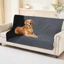 Smiry Waterproof Dog Bed Cover Pet Blanket, Soft Washable Dog Blanket for Furniture Bed Couch Sofa Reversible, Checkered (68"x82", Dark Grey/Black)