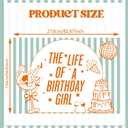 The Life of a Birthday Girl Backdrop, Showgirl Birthday Party Decorations, in My Showgirl Era Birthday Party Background, 7 * 5Ft
