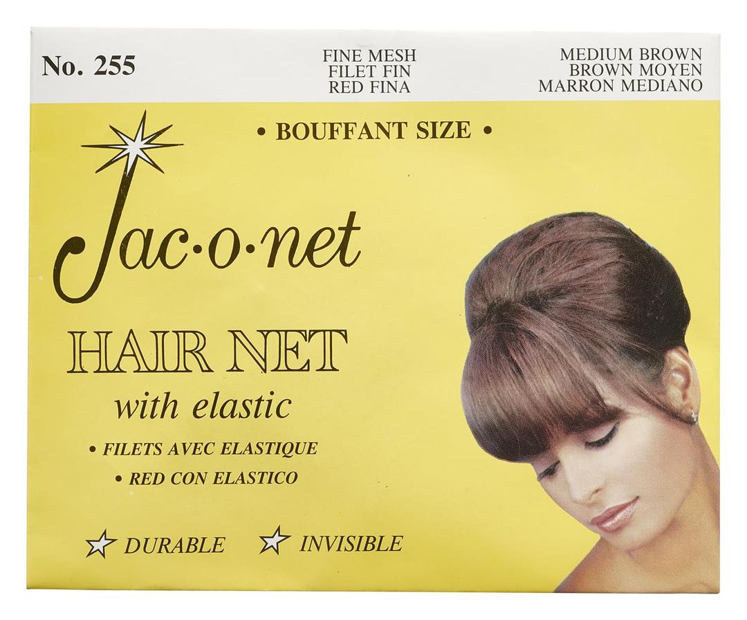 Hair Net Tiny Mesh Bouffant/Large Size, Medium Brown,1 Net Per Pack [Pack of 12]