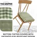 Non-Slip Chair Cushions, Assembled in USA, U-Shaped Skid-Proof Seat Pads for Dining Room, Kitchen, Office, 15"x16"