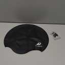 Alepo Extra Large Swimming Cap Women Men, Durable Silicone Swimming Hat Long Hair with Ear Protection, Unisex Adults Swim Caps for Long Thick Curly Hair & Dreadlocks Braids Weaves Afro Hair (Black)