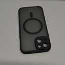 TOCOL Magnetic for iPhone 14 Case, Compatible with Magsafe, Upgraded Full Camera Protection, Drop Protection, Translucent Matte Back Bumper Phone Cover 6.1-Inch (Black)