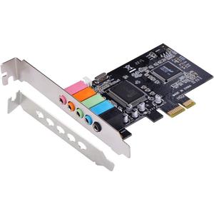 Optimal Shop PCIe Sound Card for PC Windows,5.1 Internal Sound Card with Low Profile Bracket, 3D Stereo PCIe Audio Card, CMI8738 Chip 32/64 Bit for Windows 7/8/10
