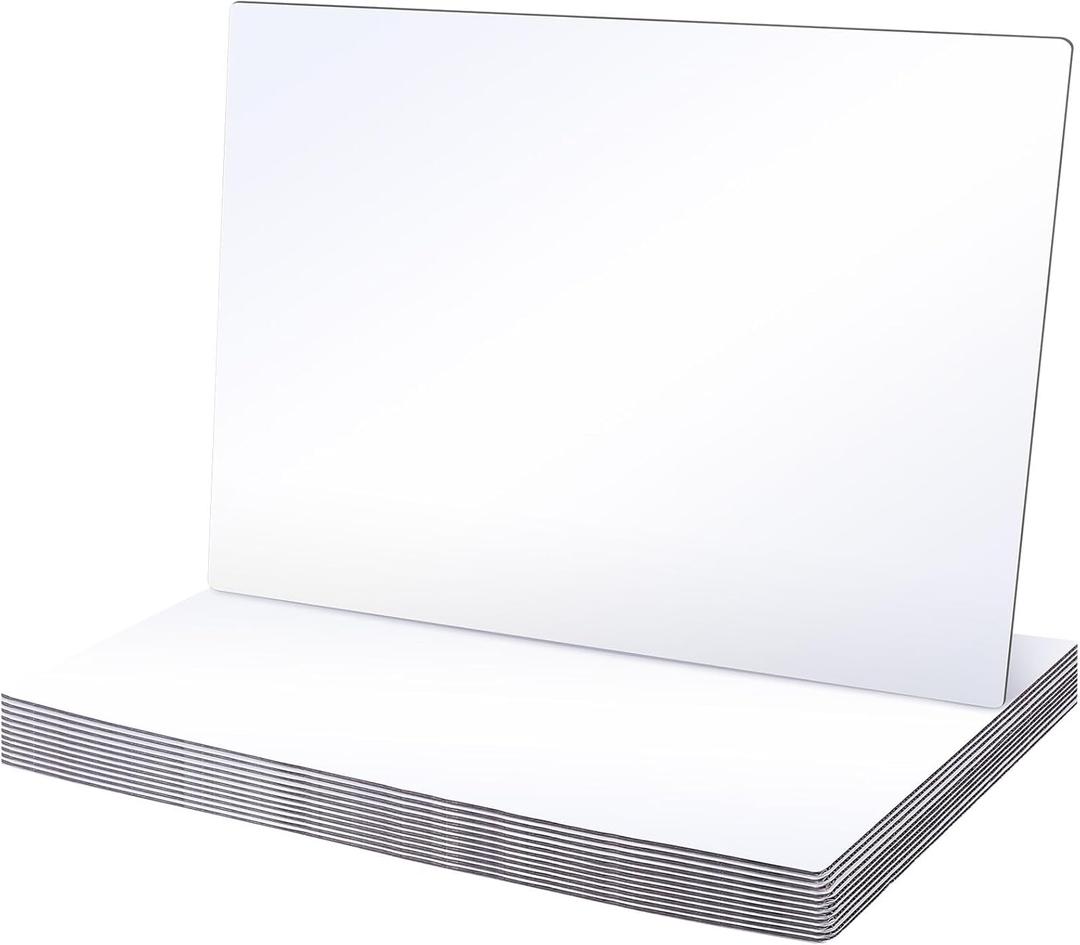 Skyygemm 12 Pcs 17 x 25 Inch Rectangle Cake Boards Half Sheet Cake Board Corrugated Single Wall Base for Pizza Dessert Base Pastries Food Bottoms Party Display Supplies Grease Proof Cardboard, White