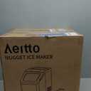 Aeitto Nugget Ice Maker Countertop, 55lbs/Day, Rapid Ice Release in 5 Mins, Large Capacity Chewable Ice Maker, Self-Cleaning with Stainless Steel Housing Ice Machine for Home Office and Party, Black