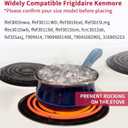 Black Stove Burner Drip Pans for Electric Stove Top - 318067051 5304430150 Perfectly Fit Frigidaire Kenmore Electric Range - 10% Energy Save by Enamel Spraying -2 x 6 in, 2 x 8 in